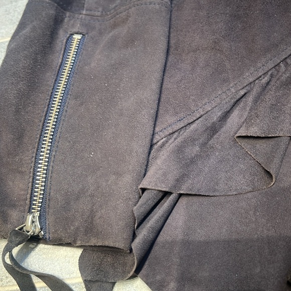 Rebecca Taylor grey suede jacket blazer size 4 - Picture 4 of 6